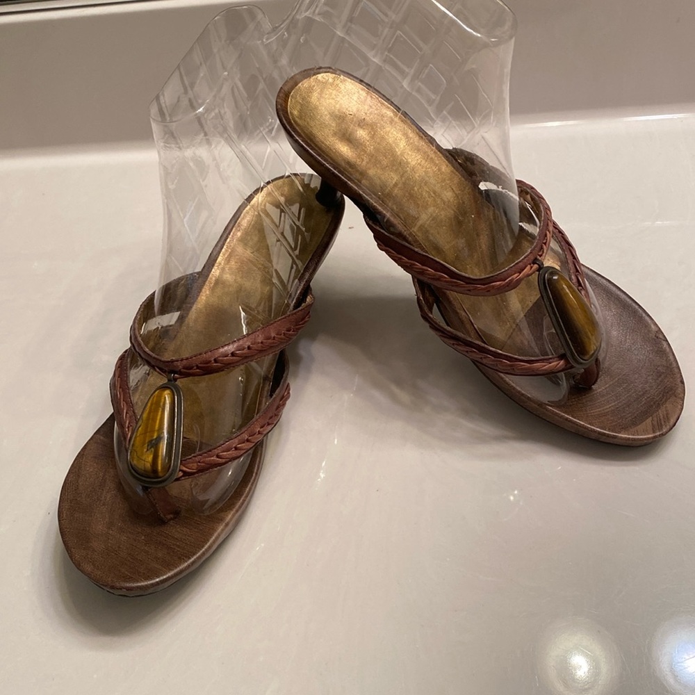 Nine West thong sandals size 7 1/2 - Picture 2 of 15